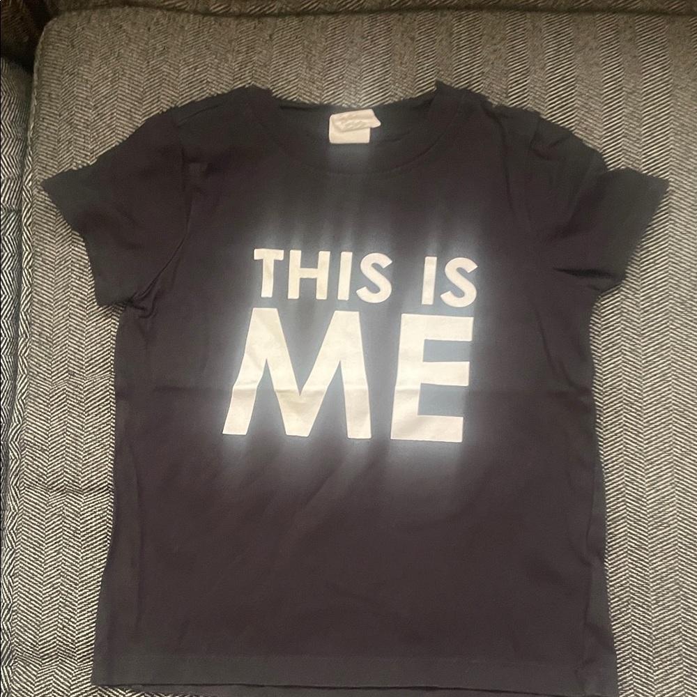 H&M Black Tee with Bold Statement